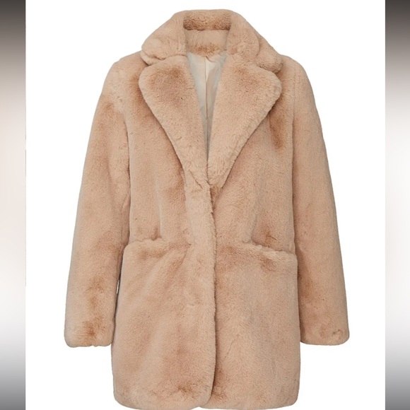 Apparis Sophie Coat Size Small Tan Camel Color - Picture 3 of 8